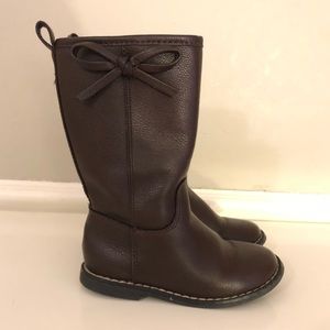 GAP Kids Tall Brown Boot with Bow - Toddler 8